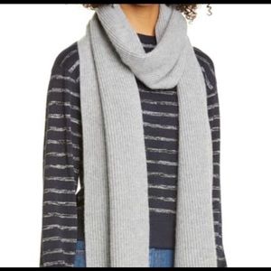 New Rag & Bone Ace Cashmere Scarf Grey